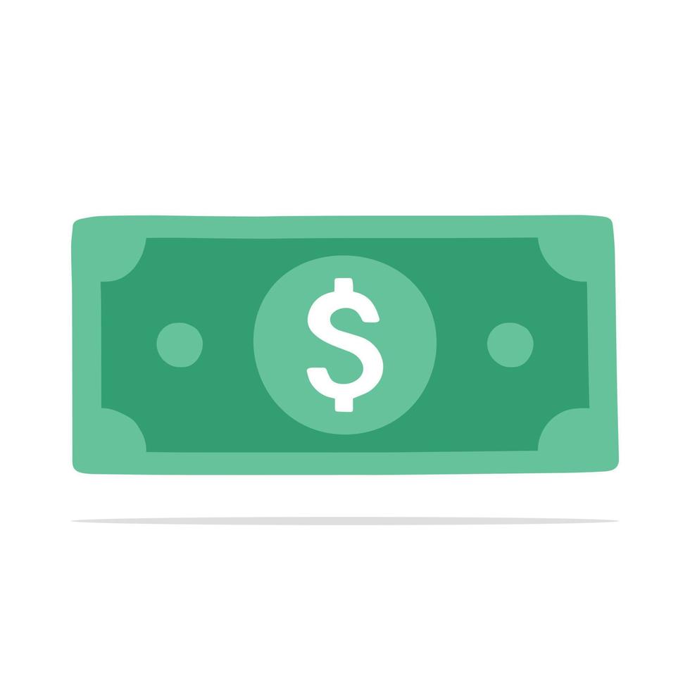 Vector dollar sign, money icon, dollar symbol.