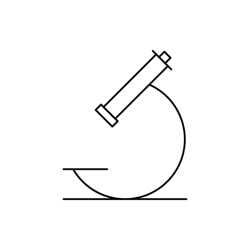 Microscope medical scientific symbol icon vector