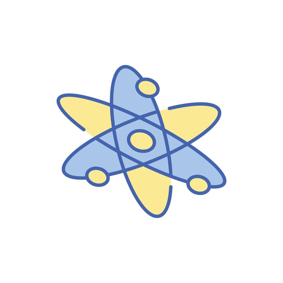 vector de icono de partículas de energía nuclear