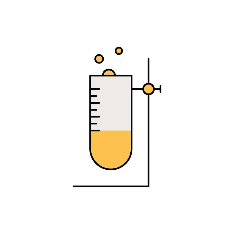 Medical laboratory test tube icon vector