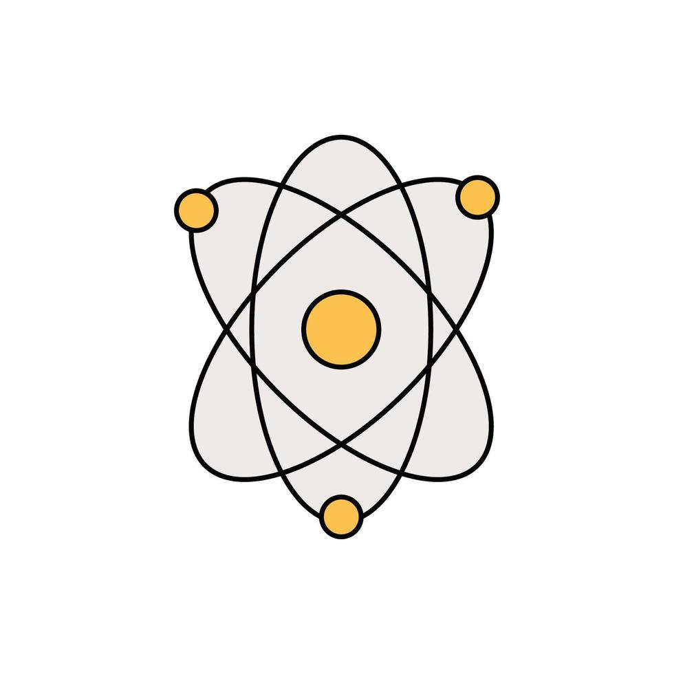 Nuclear power particle icon vector