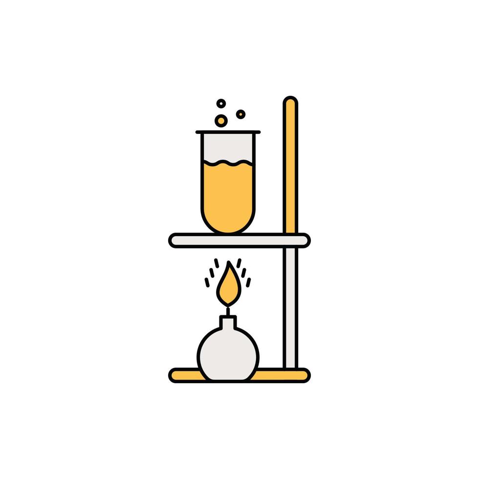 Medical laboratory test tube icon vector