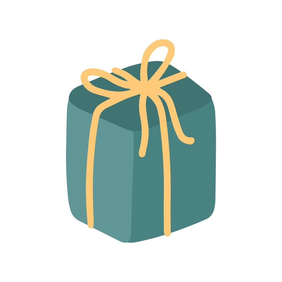 Gift, surprise gift box, birthday, special gift package, loyalty program rewards, miracle gift, vector icon, flat illustration.