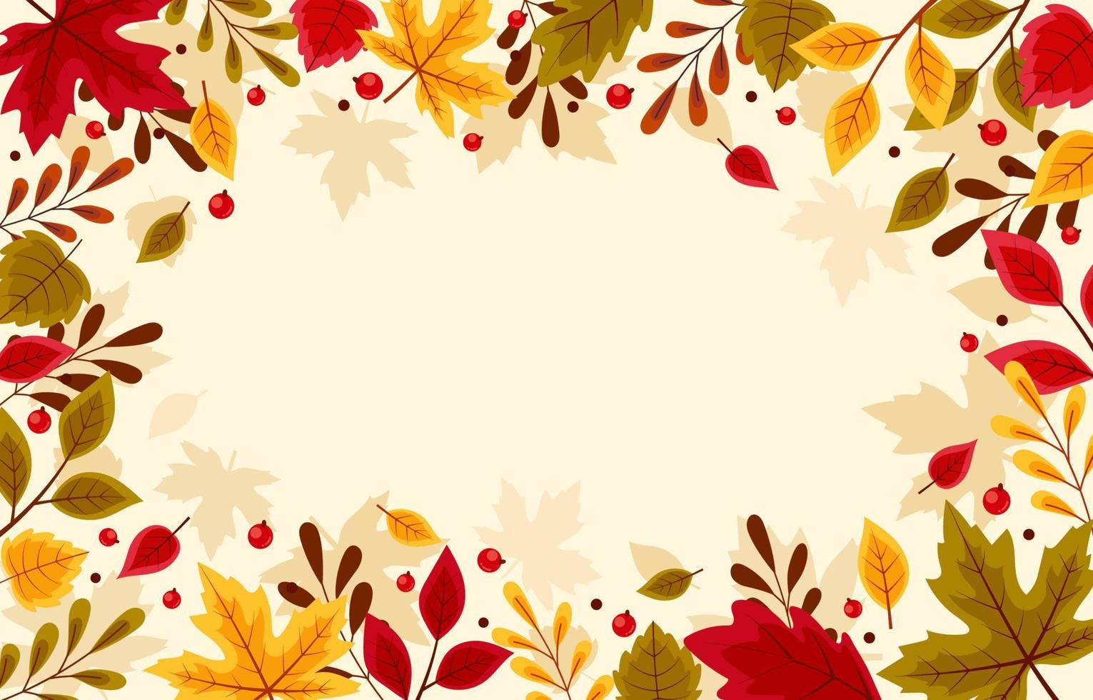 Fall Autumn Leaf Beackground vector