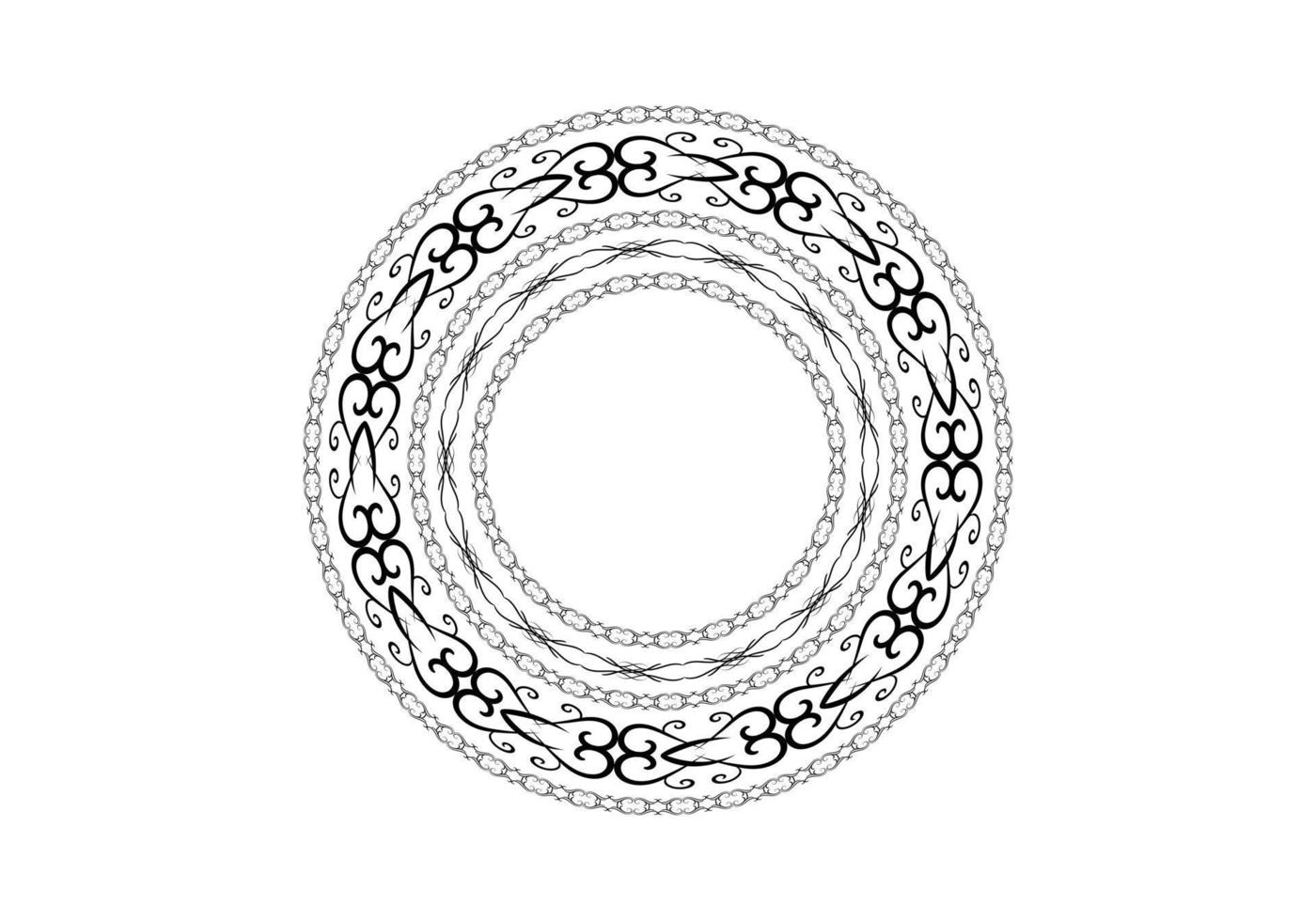 elementos de decoración y adornos en fondo blanco. ornamento floral vector
