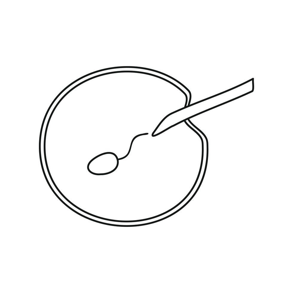 Artificial fertilization icon. In vitro fertilisation. Gynecology. Obstetrics. vector