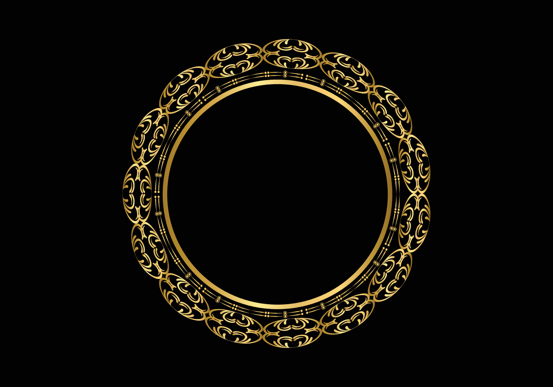 Black round frame on sale