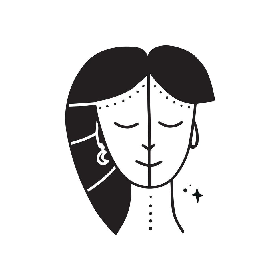 Symbol sign with inscription. Gemini. Vector image of zodiac sign for astrology and horoscopes.