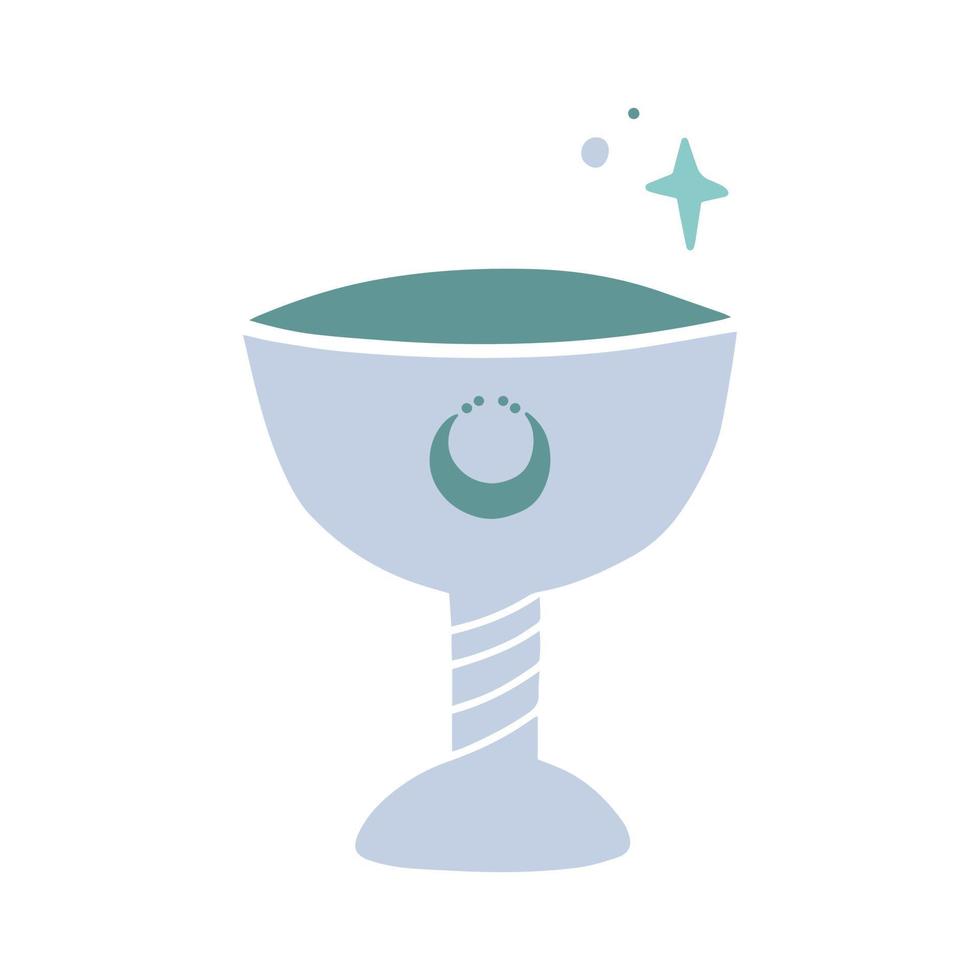 Cup, hand drawn doodle minimalistic mysterious object. vector