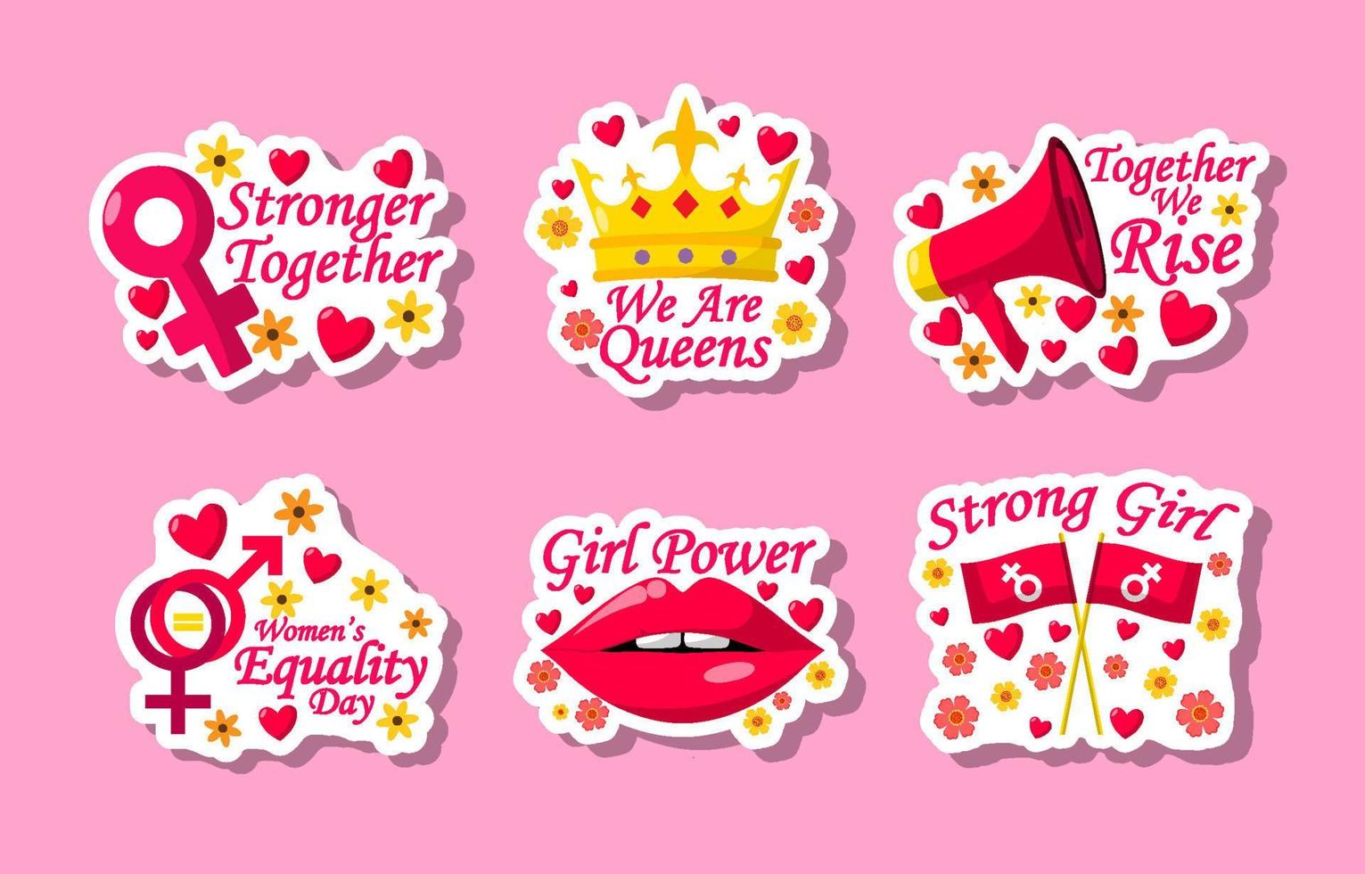 World Woman Equality Day Sticker vector