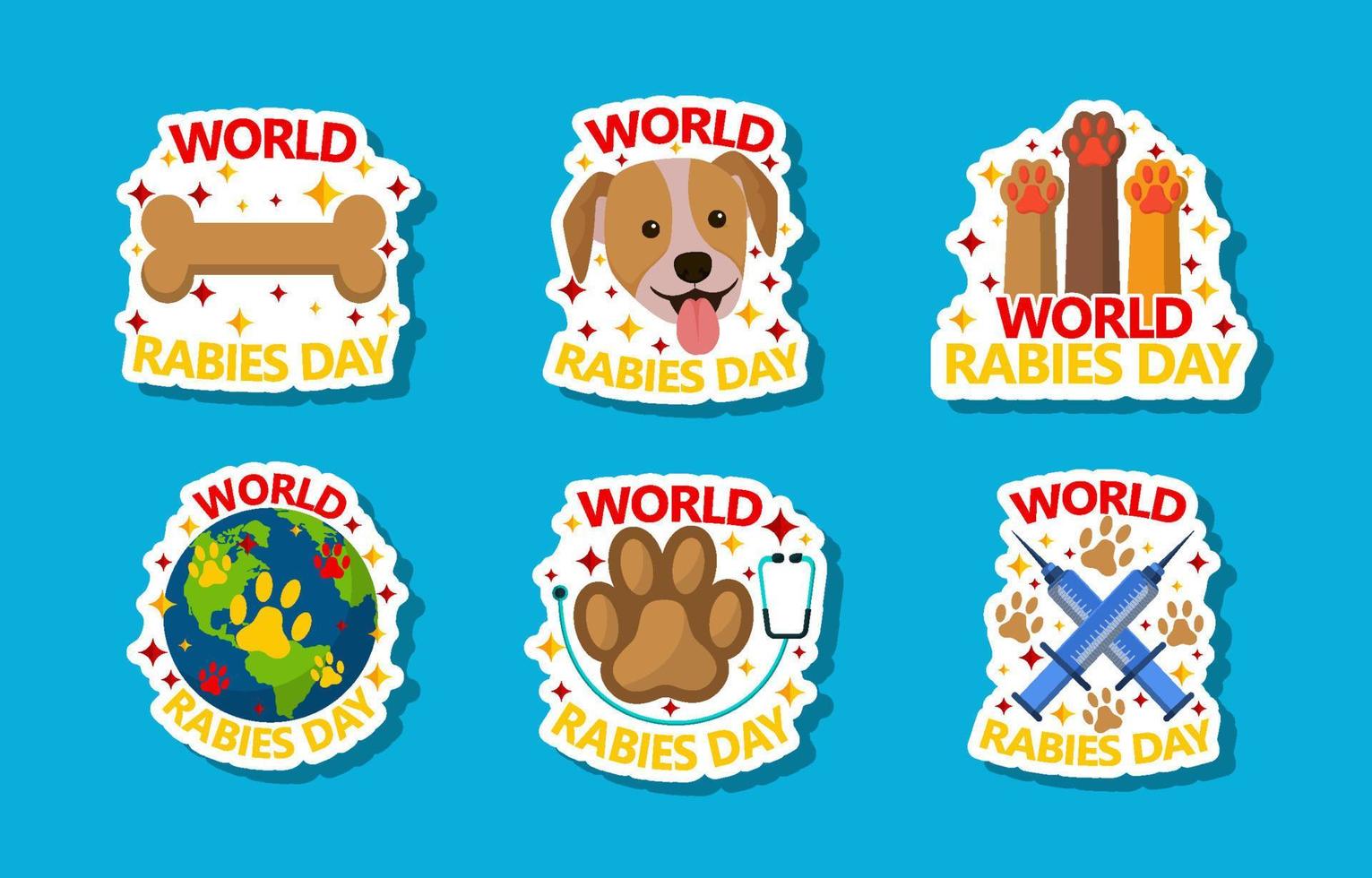 World Rabies Day Sticker vector