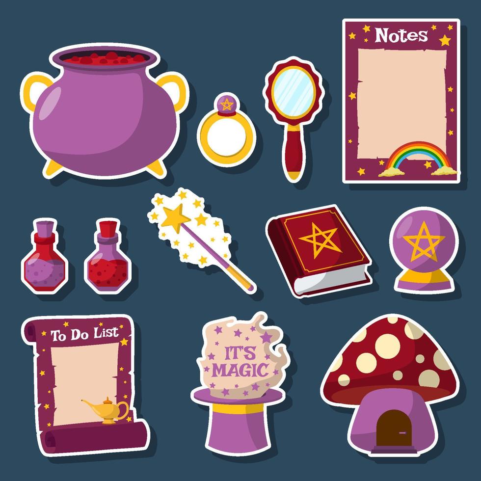 Journal Template Fantasy Sticker vector