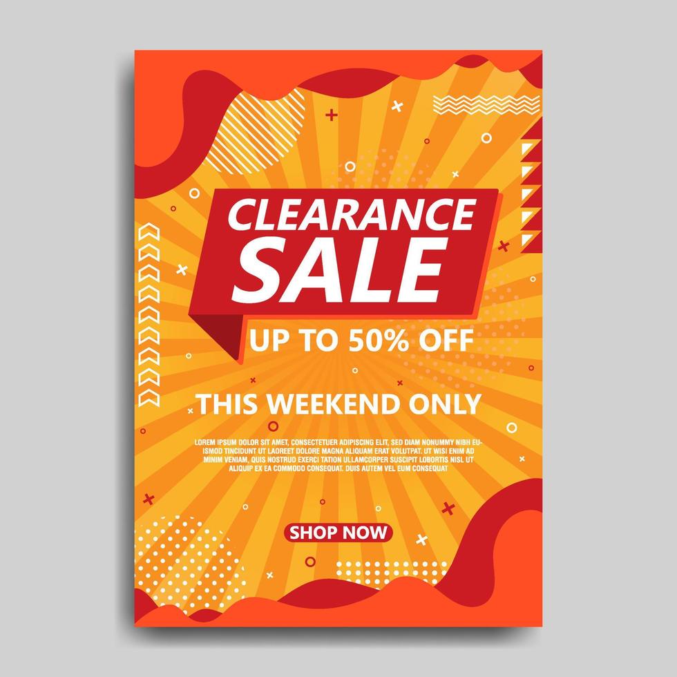 Clearance Sale Poster vector