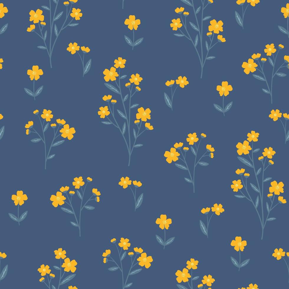 Cute floral pattern in a small flower. Vector graphics.