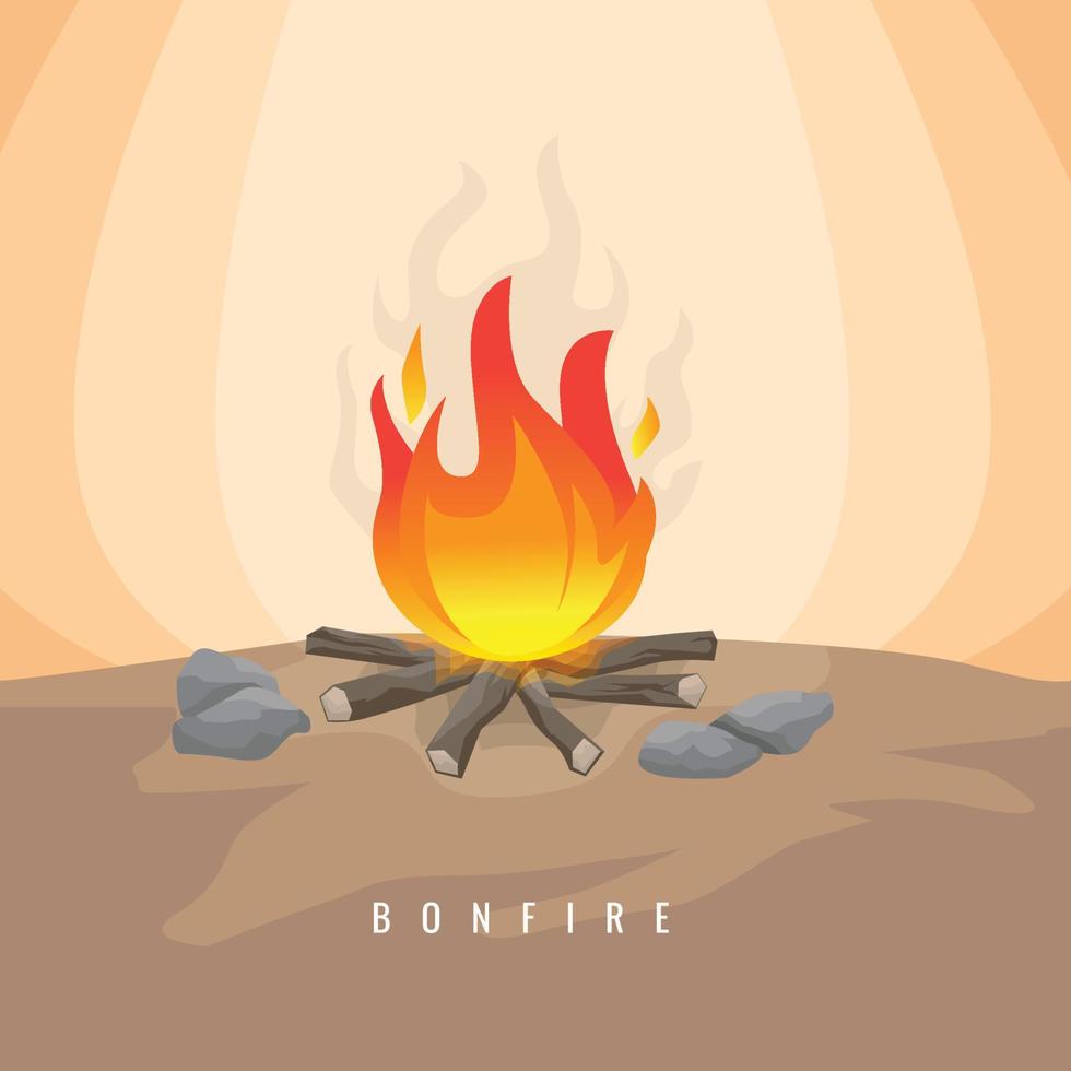 Bonfire in Cave vector