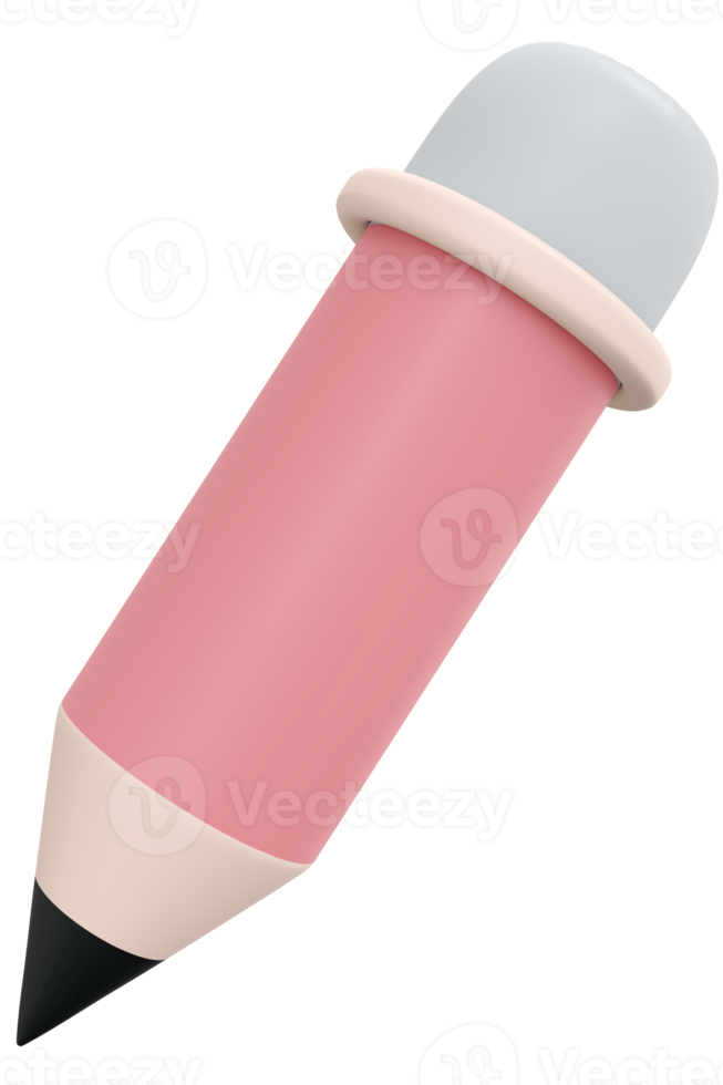 3D rendering pencil icon png