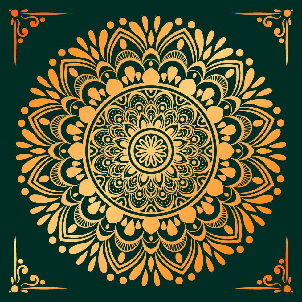 fondo de mandala árabe de lujo vector