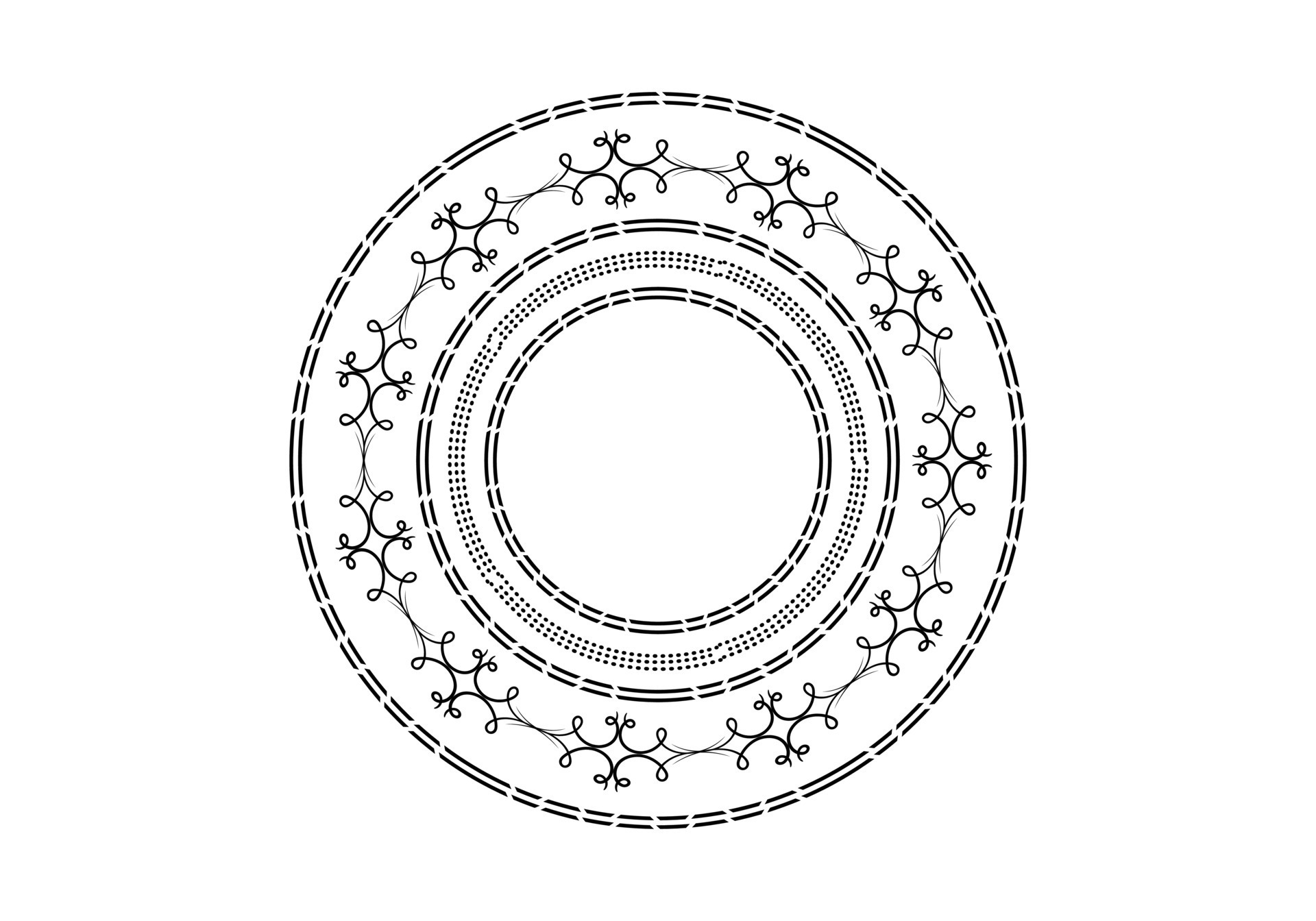 Decoration and ornaments elements set on white background. Floral