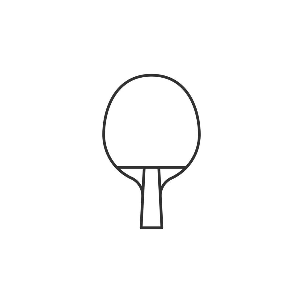 contorno apuesta y pelota tenis mesa vector icono sobre fondo blanco