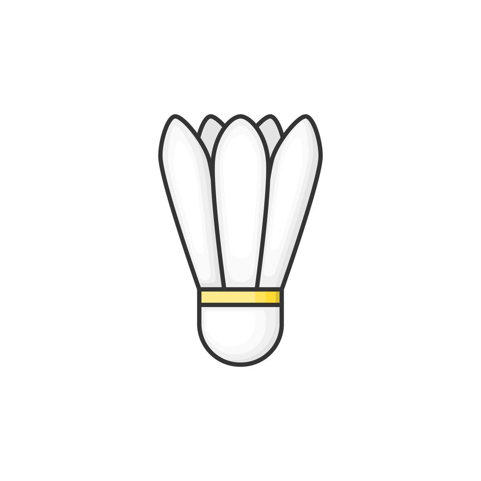 Cartoon shuttlecock icon isolated on white background vector