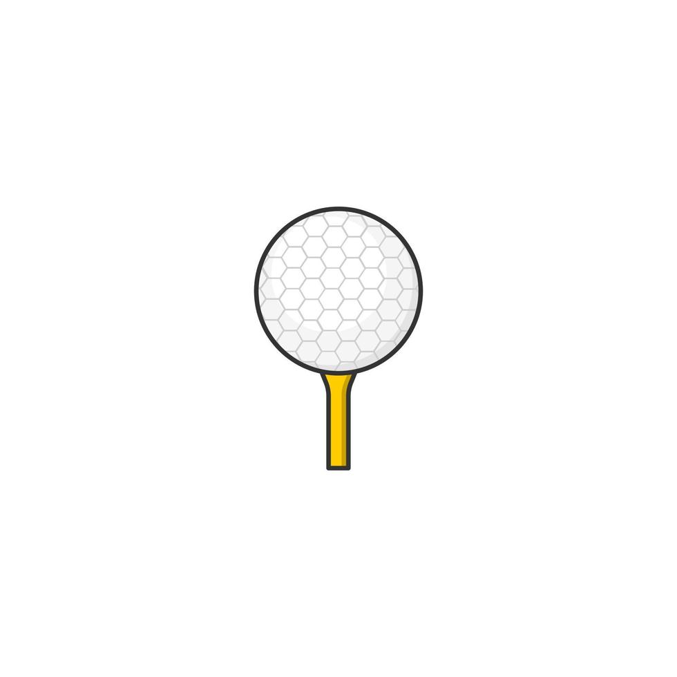 Cartoon golf ball vector icon on white background 9389202 Vector Art at  Vecteezy