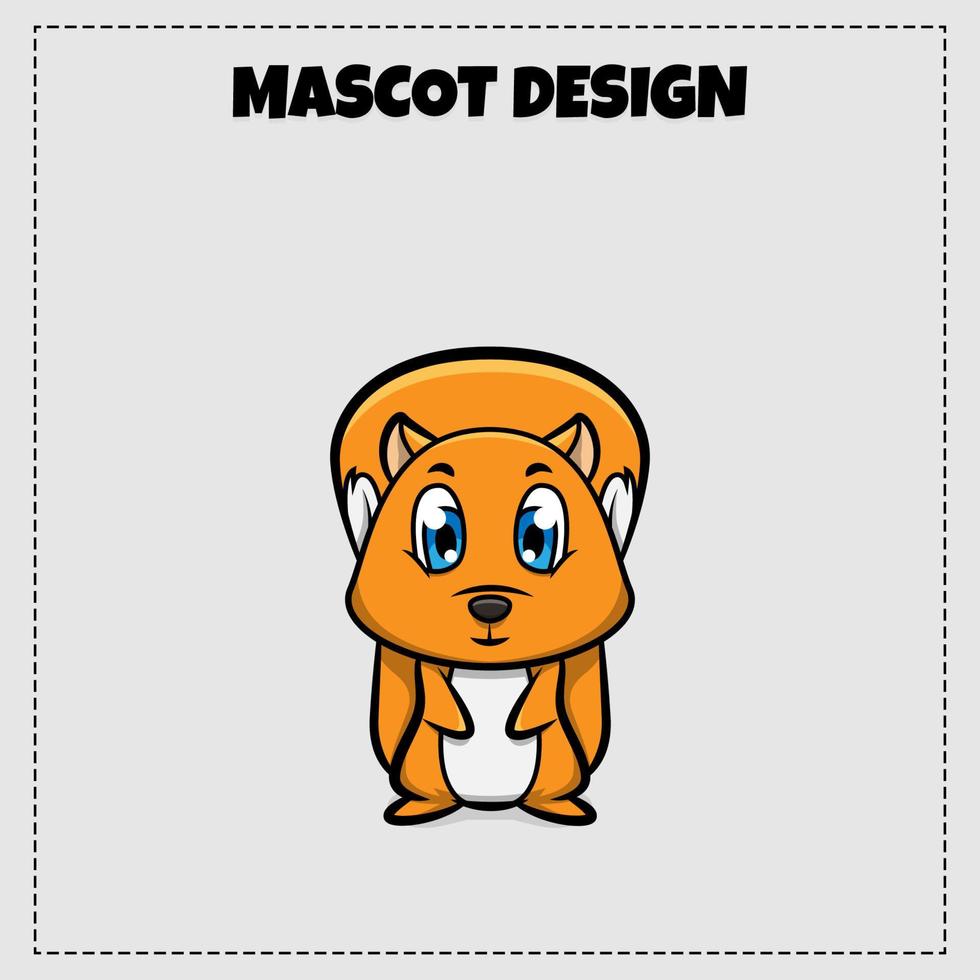 ardilla mascota animal diseño ilustración vector