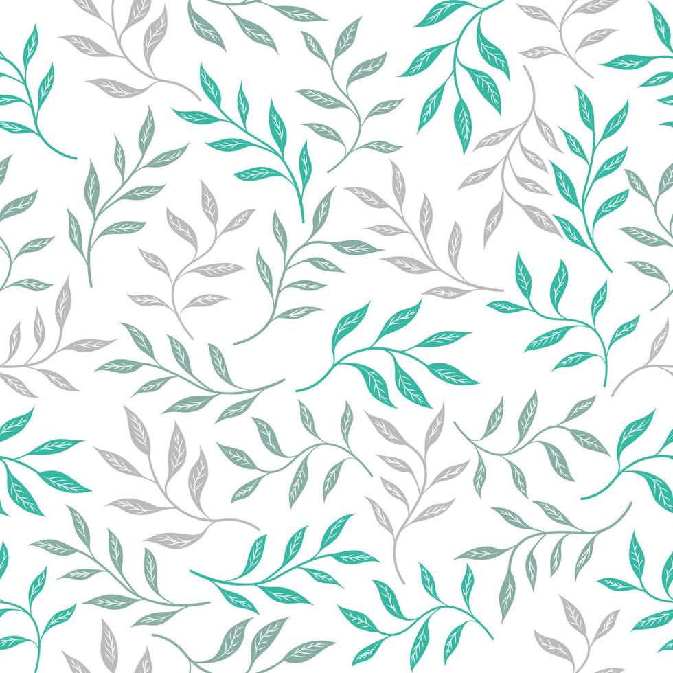 Seamless pattern green plant for wrapping vector