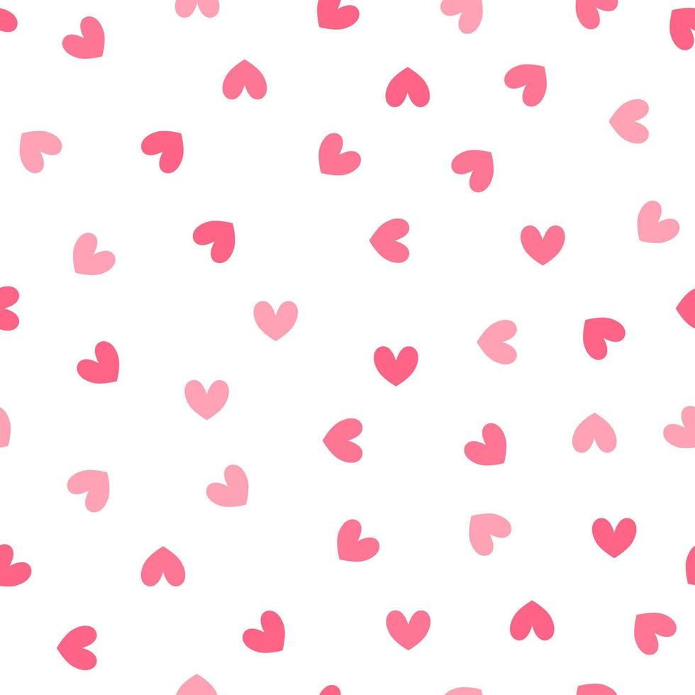 Seamless pattern with cute red mini hearts vector