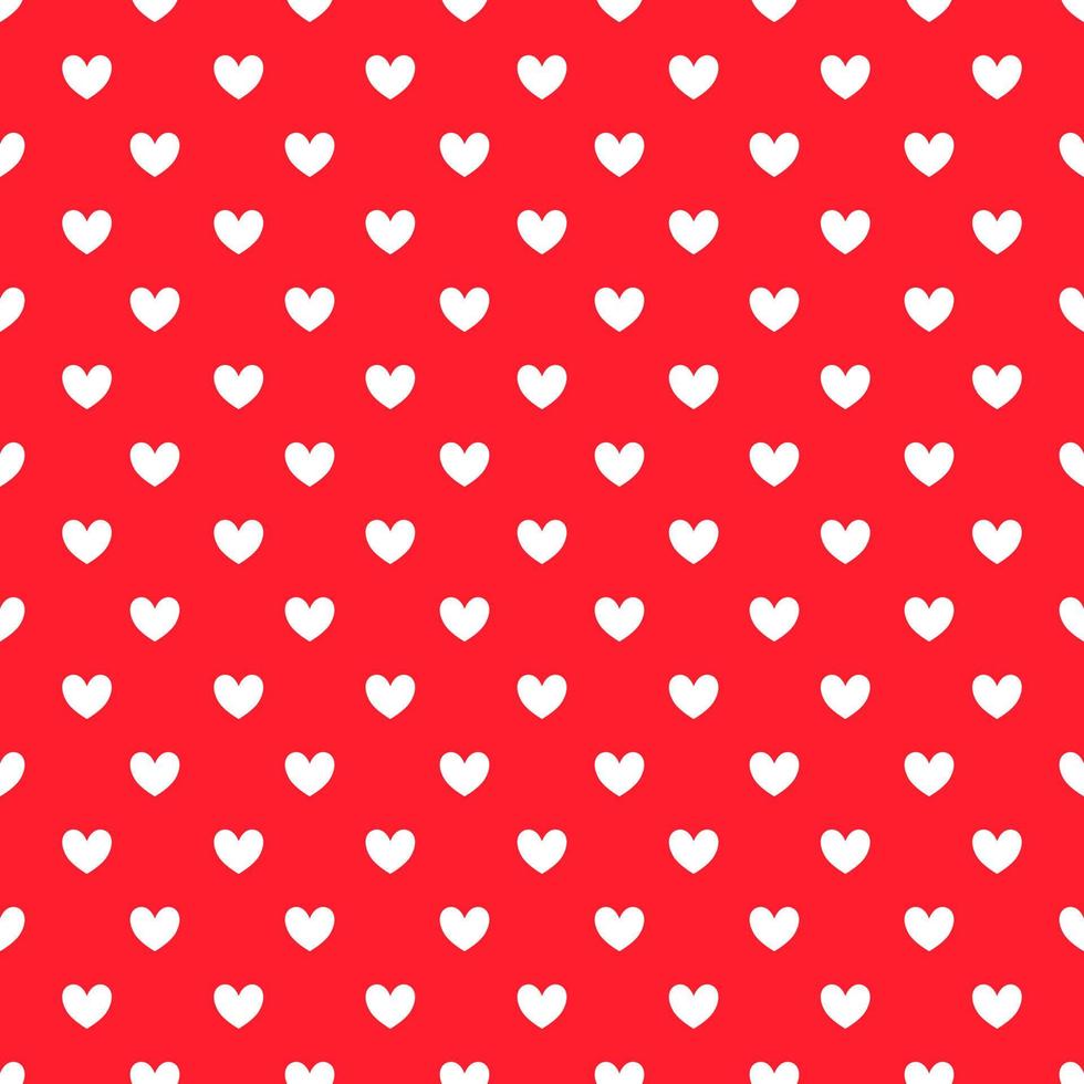 Seamless pattern with white mini hearts on red background vector