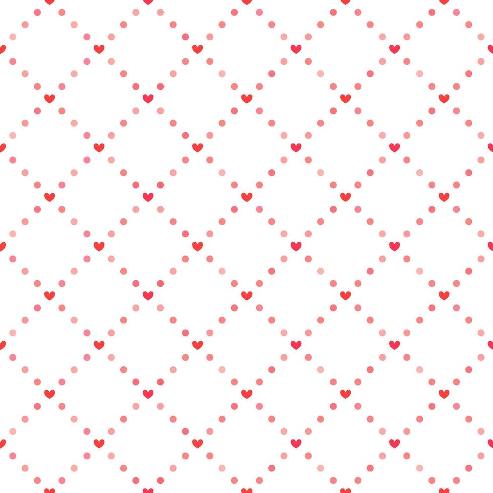 Seamless geometric diamond pattern with hearts vector