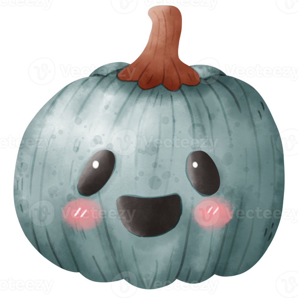 abóbora de halloween em aquarela png