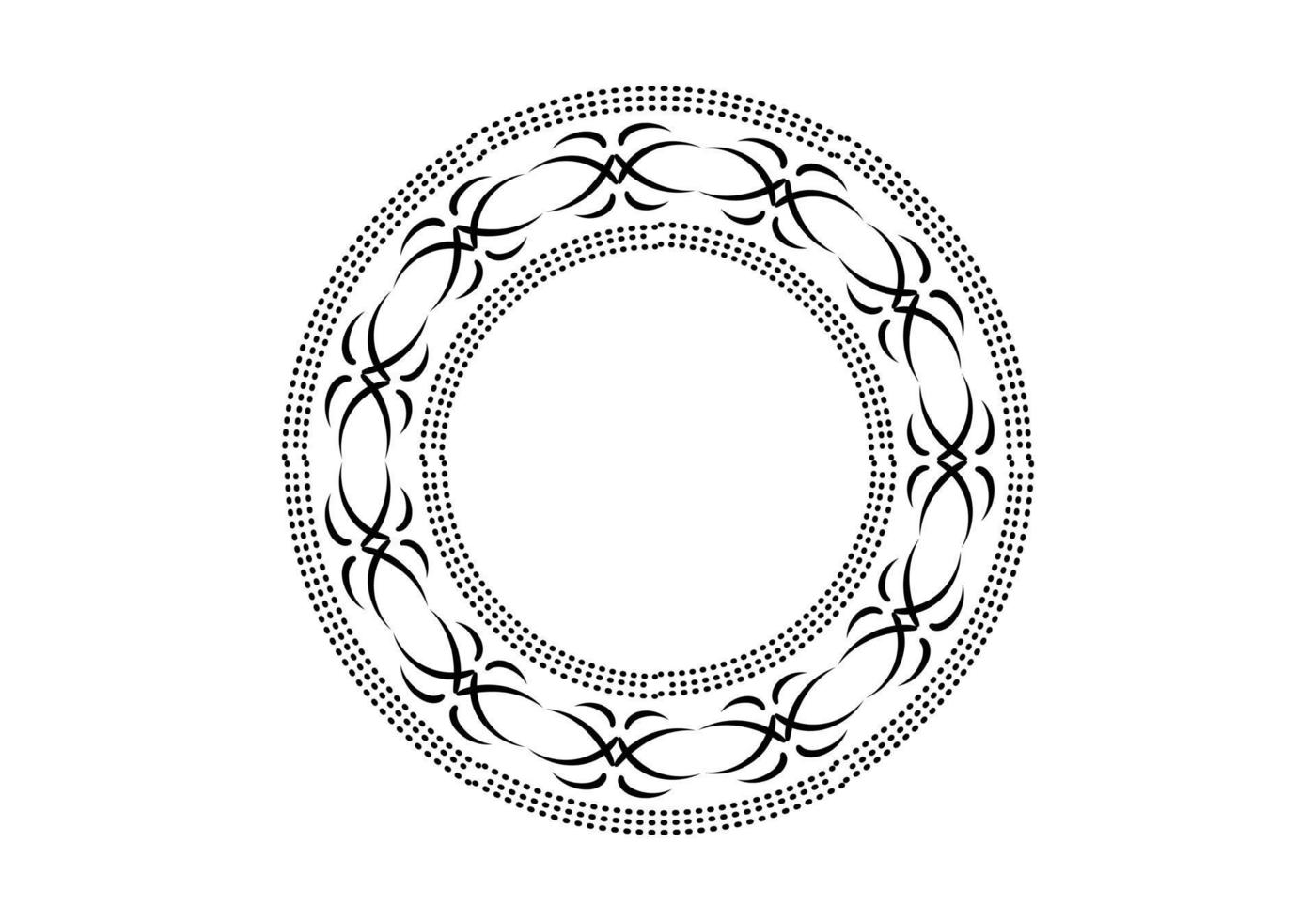 elementos de decoración y adornos en fondo blanco. ornamento floral vector