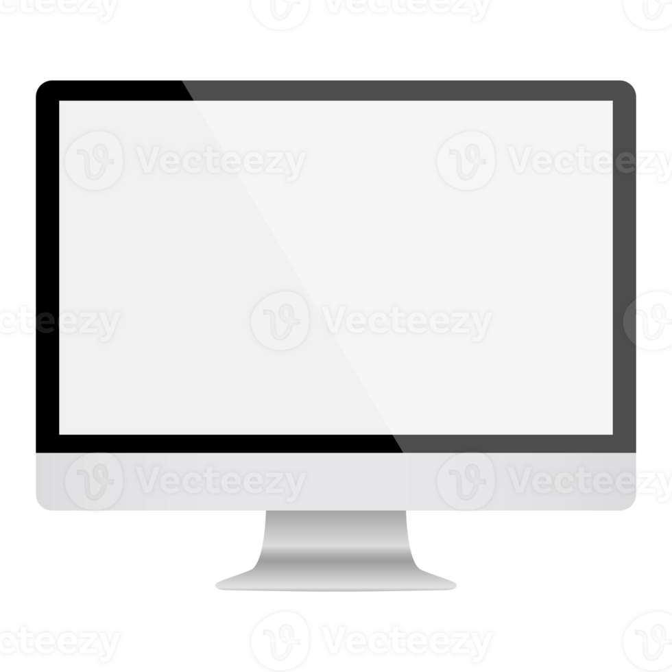 display del computer con schermo bianco vuoto. png