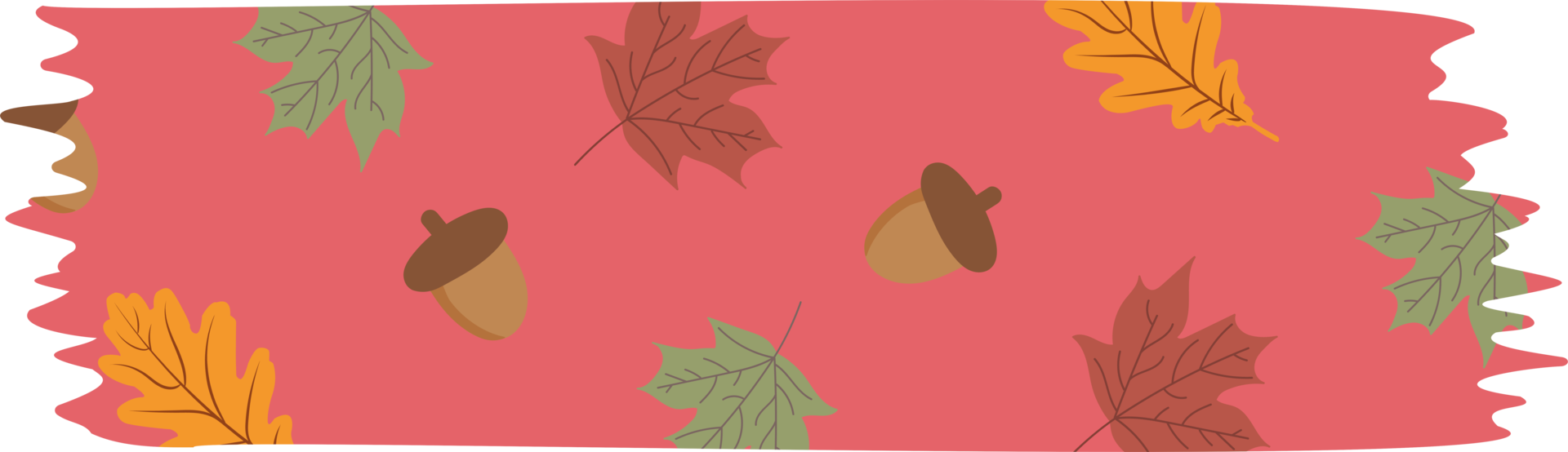 washi tape autumn concept drawing png