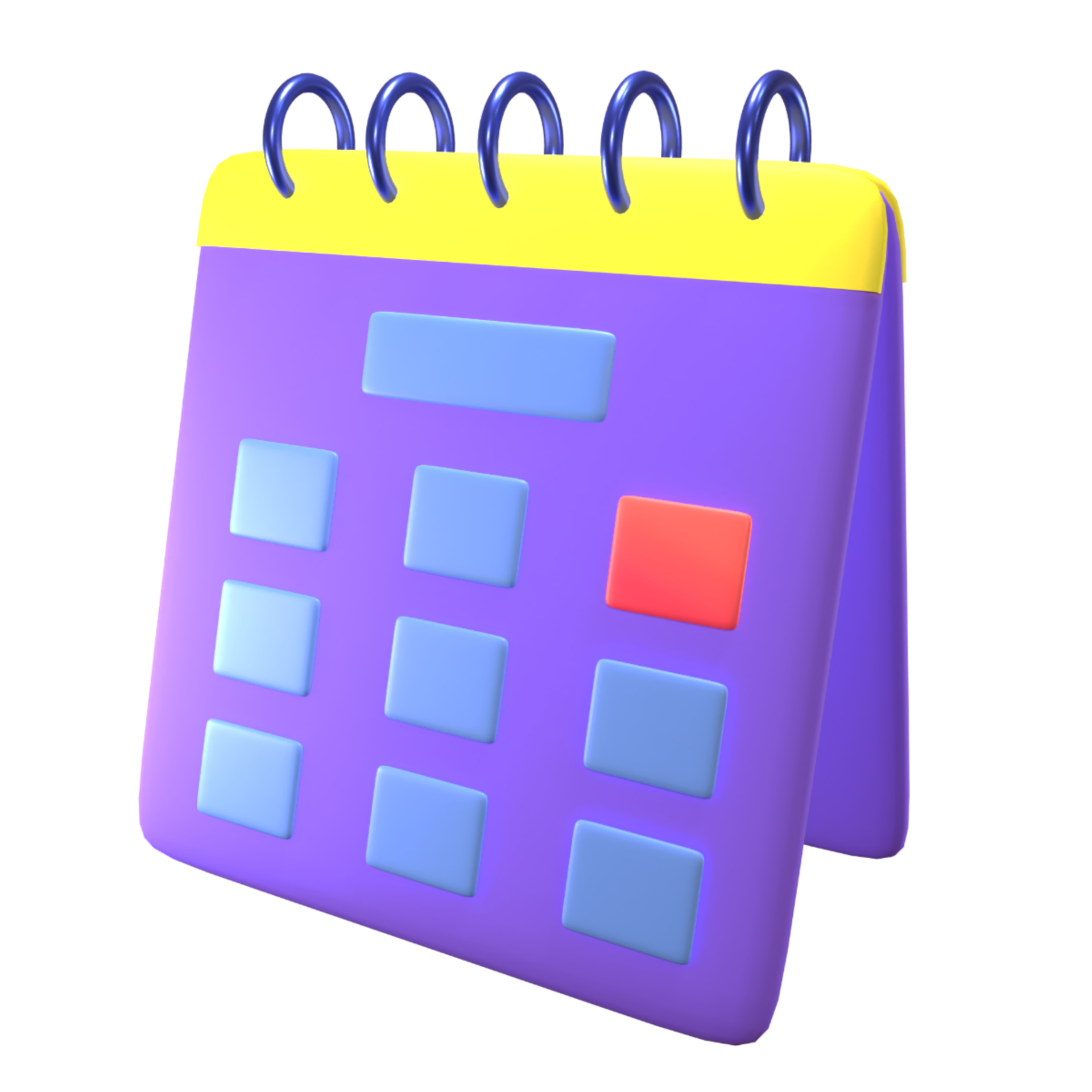 Free 3D desk calendar with marked dates 3d cartoon style icon 9389714 PNG  with Transparent Background