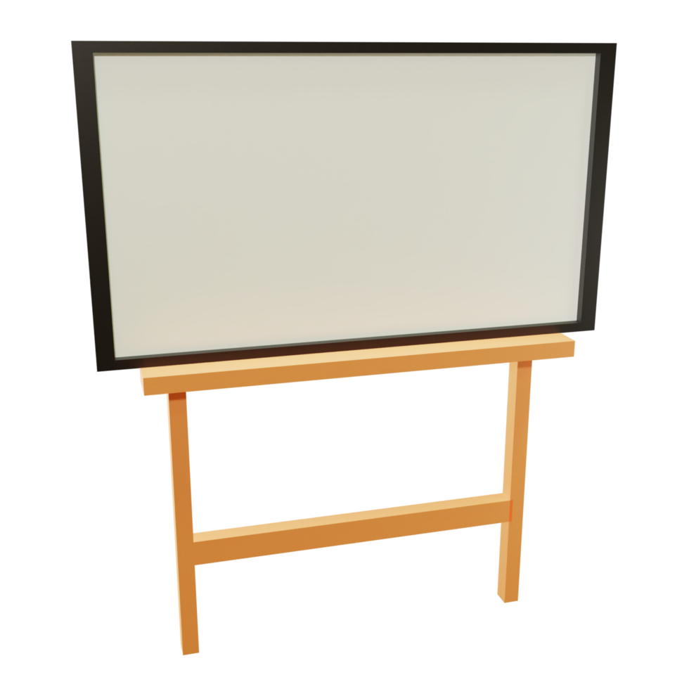 Empty white marker presentation board png