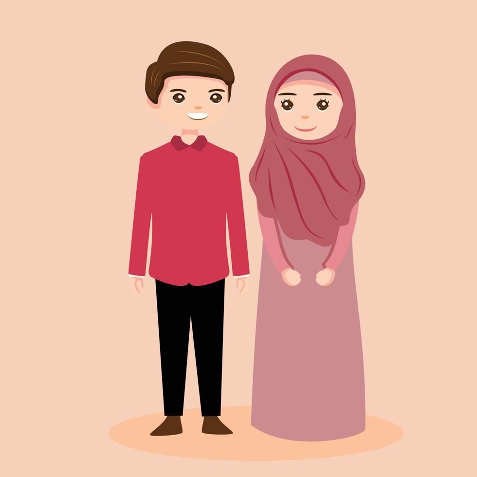 avatar de pareja, personaje de pareja, caricatura de pareja vector