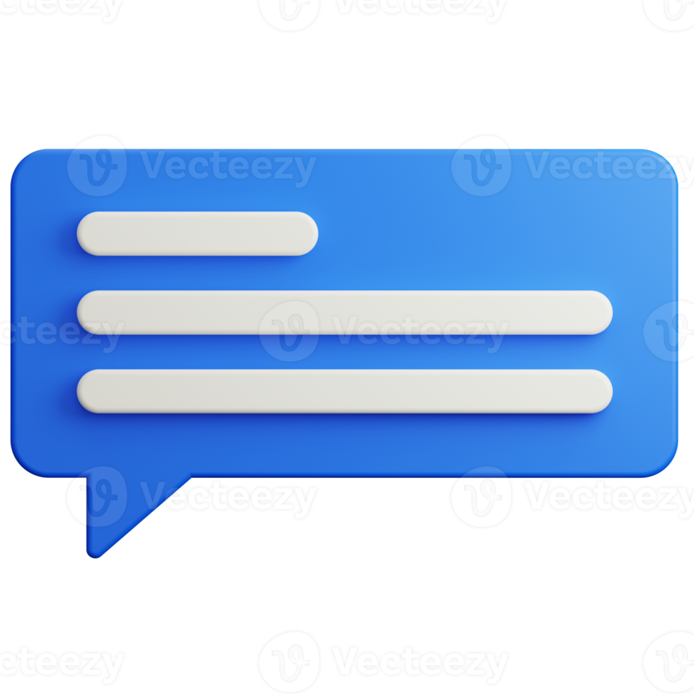 Bubble Chat 3D Illustration png