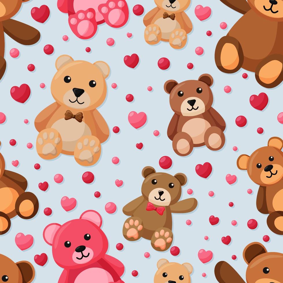 Teddy Bear Seamless Background vector