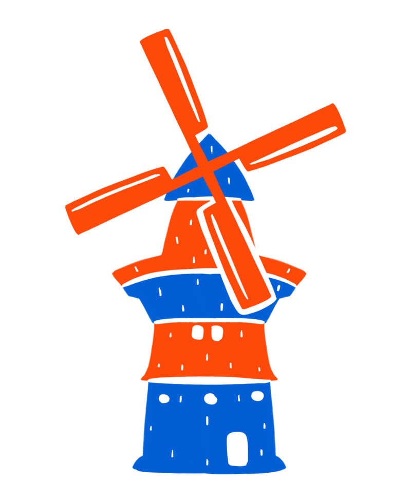 De Adriaan in flat design style png