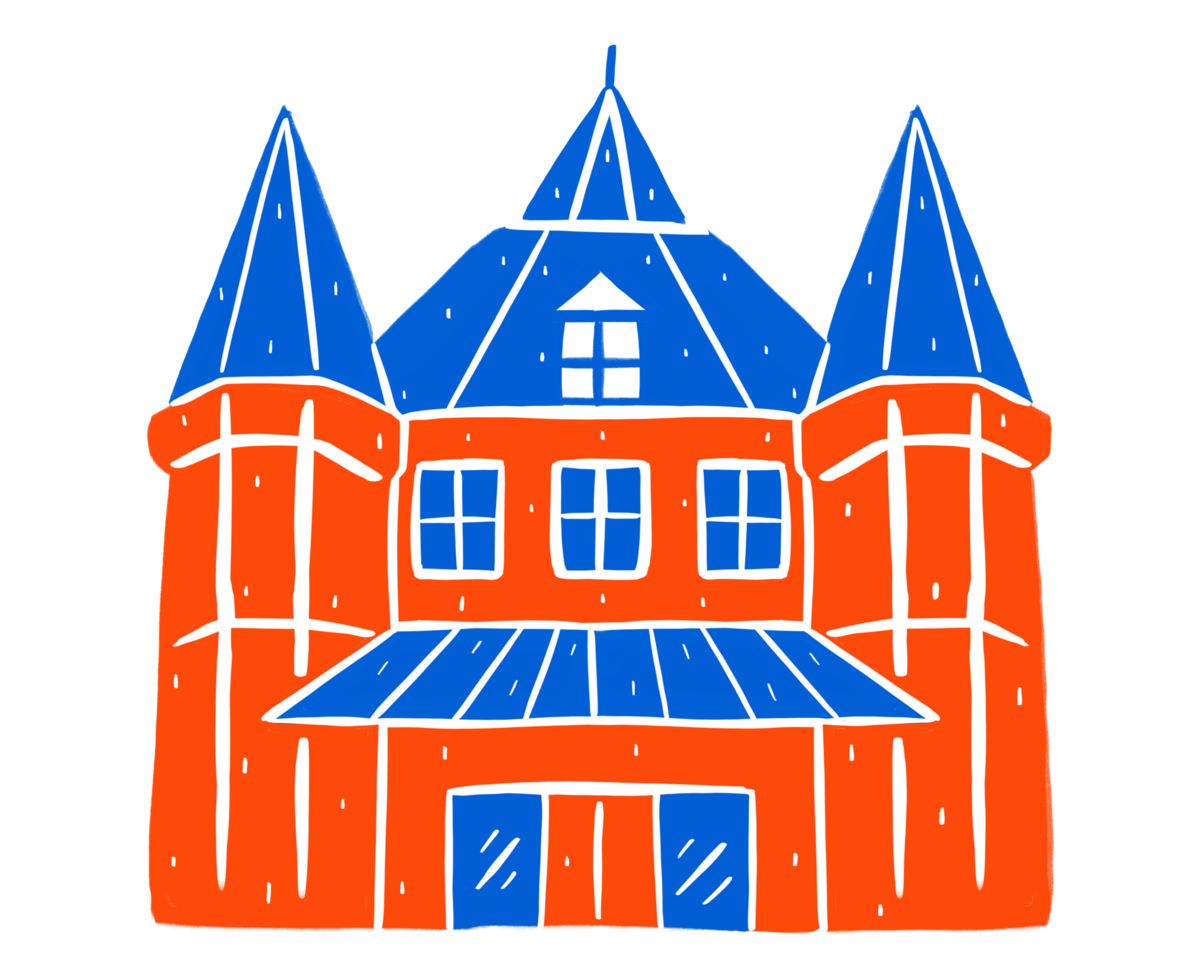 De Waag in flat design style png