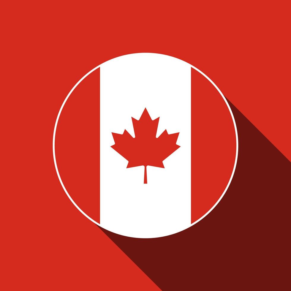 Country Canada. Canada flag. Vector illustration.