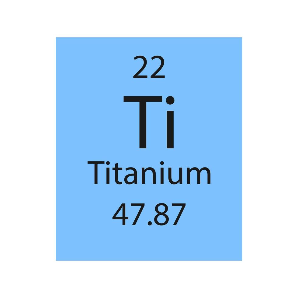 Titanium symbol. Chemical element of the periodic table. Vector illustration.