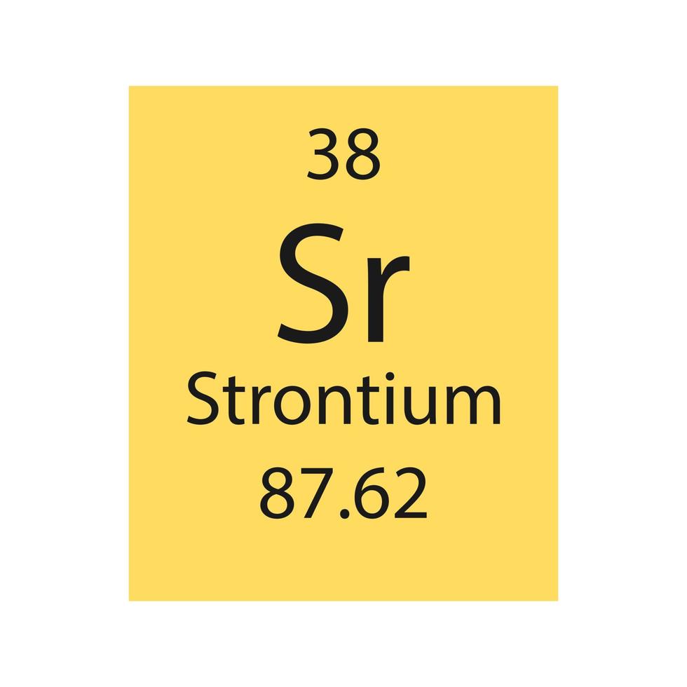 Strontium symbol. Chemical element of the periodic table. Vector