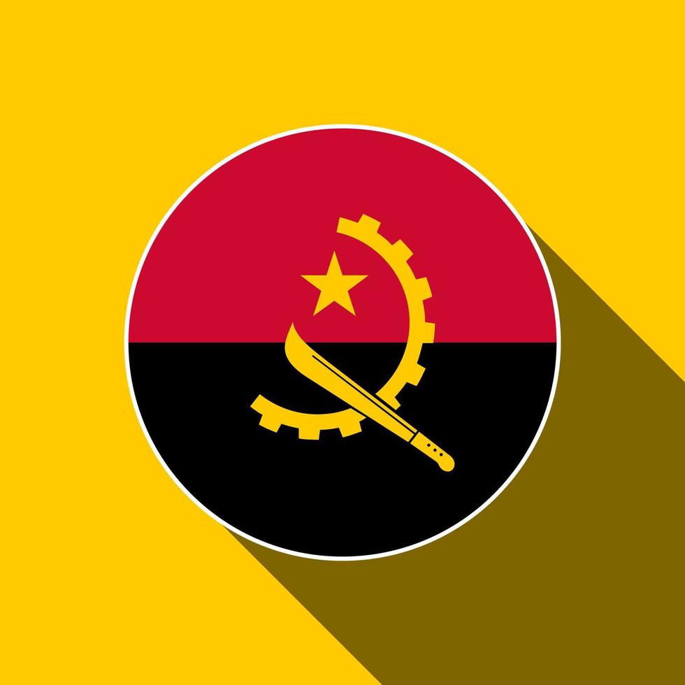 país angola. bandera de angola ilustración vectorial vector