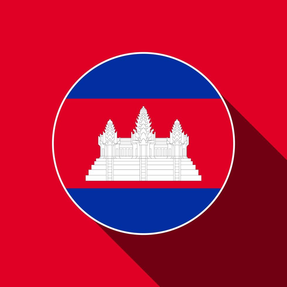 Country Cambodia. Cambodia flag. Vector illustration.