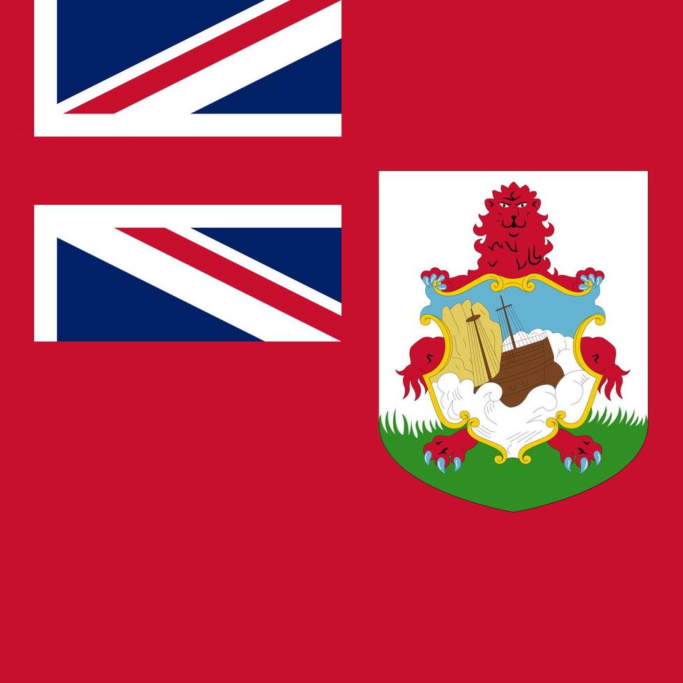 Bermuda flag, official colors. Vector illustration.