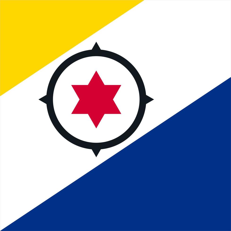 Bonaire flag, official colors. Vector illustration.