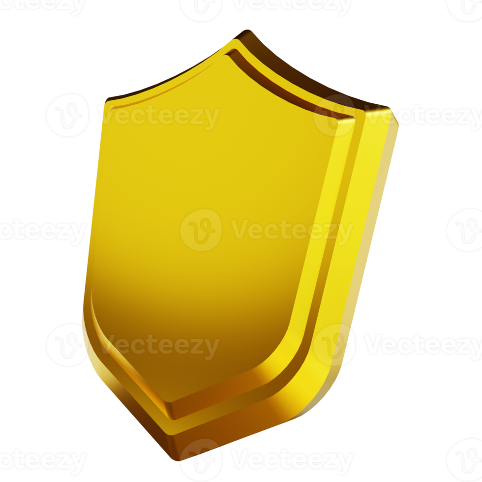 3D illustration golden security png