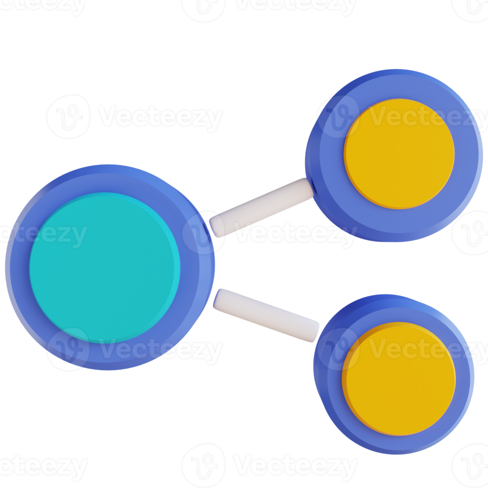 3D illustration Share information png